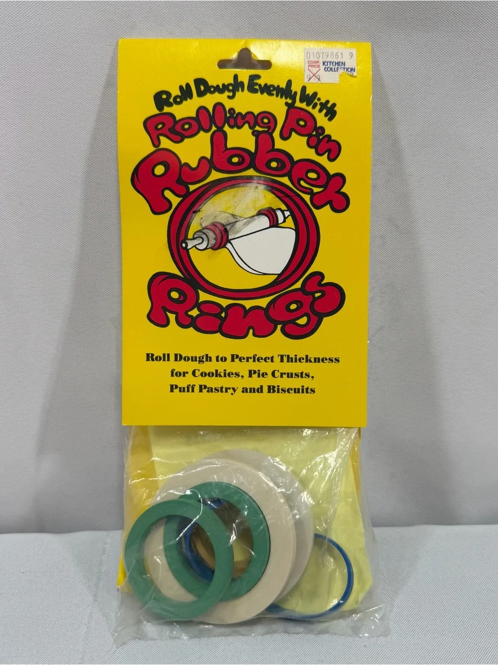 Rolling Pin Rubber Rings Roll dough Thickness 4 Sizes New old stock